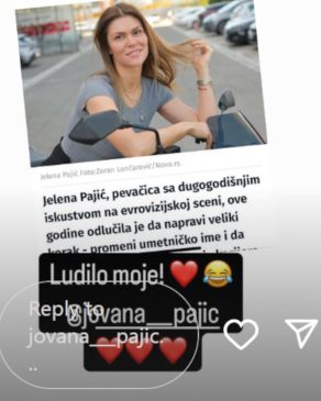 Foto: Instagram printscreen / Jovana Pajic